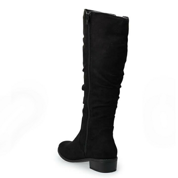 Sloth Black Knee High Sweater Boots 